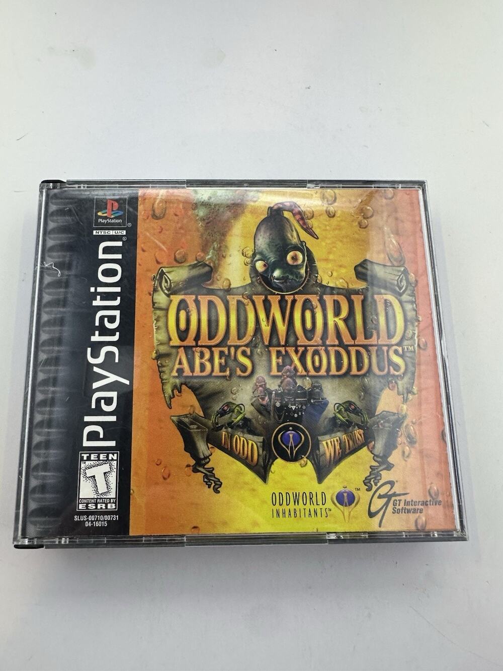 Oddworld Abe's Exoddus Sony PlayStation 1 PSone Black Label CIB Retro Gaming